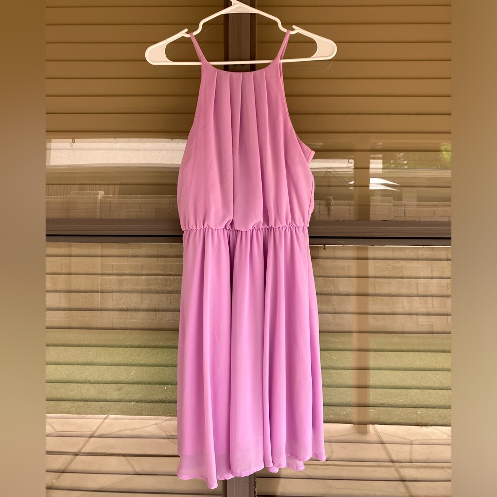 Blue Rain Purple Halter Dress